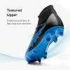 DREAM PAIRS Men’s Firm Ground Soccer Cleats High-top Football Cleats FG/AG Professional Training Outdoor Lightweight Soccer Shoes(Black/Royal Blue)