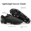 DREAM PAIRS Mens Sport Flexible Athletic Lace Up Light Weight Outdoor Cleats Football Soccer Shoes(Black/Dark/Grey)