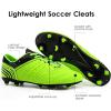 DREAM PAIRS Mens Sport Flexible Athletic Lace Up Light Weight Outdoor Cleats Football Soccer Shoes(Neon/Green/Black)