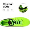 DREAM PAIRS Mens Sport Flexible Athletic Lace Up Light Weight Outdoor Cleats Football Soccer Shoes(Neon/Green/Black)