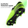DREAM PAIRS Mens Sport Flexible Athletic Lace Up Light Weight Outdoor Cleats Football Soccer Shoes(Neon/Green/Black)