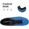 DREAM PAIRS Mens Sport Flexible Athletic Lace Up Light Weight Outdoor Cleats Football Soccer Shoes(Royal/Black)