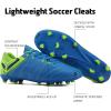 DREAM PAIRS Mens Sport Flexible Athletic Lace Up Light Weight Outdoor Cleats Football Soccer Shoes(Royal/Lemon/Green)