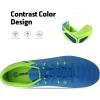 DREAM PAIRS Mens Sport Flexible Athletic Lace Up Light Weight Outdoor Cleats Football Soccer Shoes(Royal/Lemon/Green)