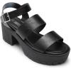 DREAM PAIRS Platform Heels for Women Lightweight Chunky Open Toe Stylish Comfortable Fisherman Sandals with Adjustable Ankle Strap(Black)