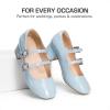 DREAM PAIRS Platform Heels for Women Lightweight Chunky Open Toe Stylish Comfortable Fisherman Sandals with Adjustable Ankle Strap(Light Blue)