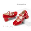 DREAM PAIRS Platform Heels for Women Lightweight Chunky Open Toe Stylish Comfortable Fisherman Sandals with Adjustable Ankle Strap(Red)