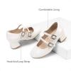 DREAM PAIRS Platform Heels for Women Lightweight Chunky Open Toe Stylish Comfortable Fisherman Sandals with Adjustable Ankle Strap(White)