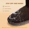 DREAM PAIRS Snow Boots for Women Genuine Suede Faux Fur Lining Anti-Slip Warm Winter Booties Slip On Memory Foam Ankle Boots FuzzyClassicⅡ Low Boots(Brown)