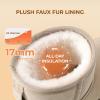 DREAM PAIRS Snow Boots for Women Genuine Suede Faux Fur Lining Anti-Slip Warm Winter Booties Slip On Memory Foam Ankle Boots FuzzyClassicⅡ Low Boots(Sand)
