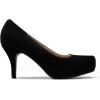 DREAM PAIRS Tiffany Women’s Classic Elegant Versatile Low Stiletto Heel Dress Platform Pumps Shoes(Black/Nubuck)
