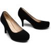 DREAM PAIRS Tiffany Women’s Classic Elegant Versatile Low Stiletto Heel Dress Platform Pumps Shoes(Black/Nubuck)