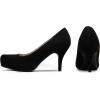 DREAM PAIRS Tiffany Women’s Classic Elegant Versatile Low Stiletto Heel Dress Platform Pumps Shoes(Black/Nubuck)