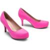 DREAM PAIRS Tiffany Women’s Classic Elegant Versatile Low Stiletto Heel Dress Platform Pumps Shoes(Fuchsia/Suede)