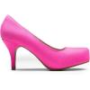 DREAM PAIRS Tiffany Women’s Classic Elegant Versatile Low Stiletto Heel Dress Platform Pumps Shoes(Fuchsia/Suede)