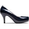 DREAM PAIRS Tiffany Women’s Classic Elegant Versatile Low Stiletto Heel Dress Platform Pumps Shoes(Navy/Pat)