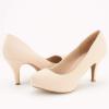 DREAM PAIRS Tiffany Women’s Classic Elegant Versatile Low Stiletto Heel Dress Platform Pumps Shoes(Nude/Nubuck)