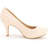 DREAM PAIRS Tiffany Women’s Classic Elegant Versatile Low Stiletto Heel Dress Platform Pumps Shoes(Nude/Nubuck)
