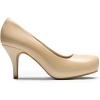 DREAM PAIRS Tiffany Women’s Classic Elegant Versatile Low Stiletto Heel Dress Platform Pumps Shoes(Nude/Pat)