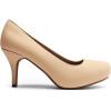 DREAM PAIRS Tiffany Women’s Classic Elegant Versatile Low Stiletto Heel Dress Platform Pumps Shoes(Nude/Suede)