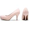 DREAM PAIRS Tiffany Women’s Classic Elegant Versatile Low Stiletto Heel Dress Platform Pumps Shoes(Pink/Suede)