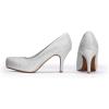 DREAM PAIRS Tiffany Women’s Classic Elegant Versatile Low Stiletto Heel Dress Platform Pumps Shoes(Silver)