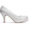 DREAM PAIRS Tiffany Women’s Classic Elegant Versatile Low Stiletto Heel Dress Platform Pumps Shoes(Silver)