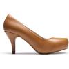 DREAM PAIRS Tiffany Women’s Classic Elegant Versatile Low Stiletto Heel Dress Platform Pumps Shoes(Tan/Pu)