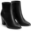 DREAM PAIRS Women’s Ankle Boots Chunky Block Heel Booties(Black/Pu)