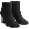 DREAM PAIRS Women’s Ankle Boots Chunky Block Heel Booties(Black/Suede)