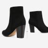 DREAM PAIRS Women’s Ankle Boots Chunky Block Heel Booties(Black/Suede)