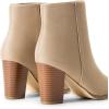 DREAM PAIRS Women’s Ankle Boots Chunky Block Heel Booties(Sand/Suede)