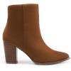 DREAM PAIRS Women’s Ankle Boots Chunky Block Heel Booties(Tan/Suede)