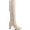 DREAM PAIRS Women’s Chunky Heel Knee High Boots(Beige)