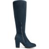 DREAM PAIRS Women’s Chunky Heel Knee High Boots(Dark/Blue)