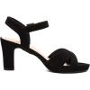DREAM PAIRS Women’s Chunky Heels Open Toe Ankle Strap Sparkly Heels Pump Sandals(Black/Suede)