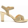 DREAM PAIRS Women’s Chunky Heels Open Toe Ankle Strap Sparkly Heels Pump Sandals(Gold/Glitter)