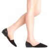 DREAM PAIRS Women’s Elegant Dressy Flats Shoes Pointed Toe Casual Comfort Slip on Walking Flats for Women(Black/Suede)