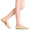 DREAM PAIRS Women’s Elegant Dressy Flats Shoes Pointed Toe Casual Comfort Slip on Walking Flats for Women(Nude)