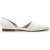 DREAM PAIRS Women’s Elegant Dressy Flats Shoes Pointed Toe Casual Comfort Slip on Walking Flats for Women(White-pu)