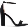 DREAM PAIRS Women’s Hi-Chunk High Heel Pump Sandals(Black/Nubuck)