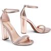 DREAM PAIRS Women’s Hi-Chunk High Heel Pump Sandals(Champagne-rhinestone)