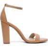 DREAM PAIRS Women’s Hi-Chunk High Heel Pump Sandals(Nude/Pu)