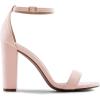 DREAM PAIRS Women’s Hi-Chunk High Heel Pump Sandals(Pink/Suede)