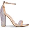 DREAM PAIRS Women’s Hi-Chunk High Heel Pump Sandals(Rose Gold-rhinestone)