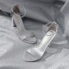 DREAM PAIRS Women’s Hi-Chunk High Heel Pump Sandals(Silver/Glitter)