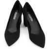 DREAM PAIRS Women’s High Chunky Closed Toe Block Heels Pointed Toe Wedding Party Elegant Slip On Pumps Shoes(Black)