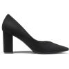DREAM PAIRS Women’s High Chunky Closed Toe Block Heels Pointed Toe Wedding Party Elegant Slip On Pumps Shoes(Black)