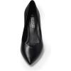 DREAM PAIRS Women’s High Chunky Closed Toe Block Heels Pointed Toe Wedding Party Elegant Slip On Pumps Shoes(Black/Pu)