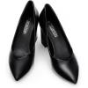 DREAM PAIRS Women’s High Chunky Closed Toe Block Heels Pointed Toe Wedding Party Elegant Slip On Pumps Shoes(Black/Pu)